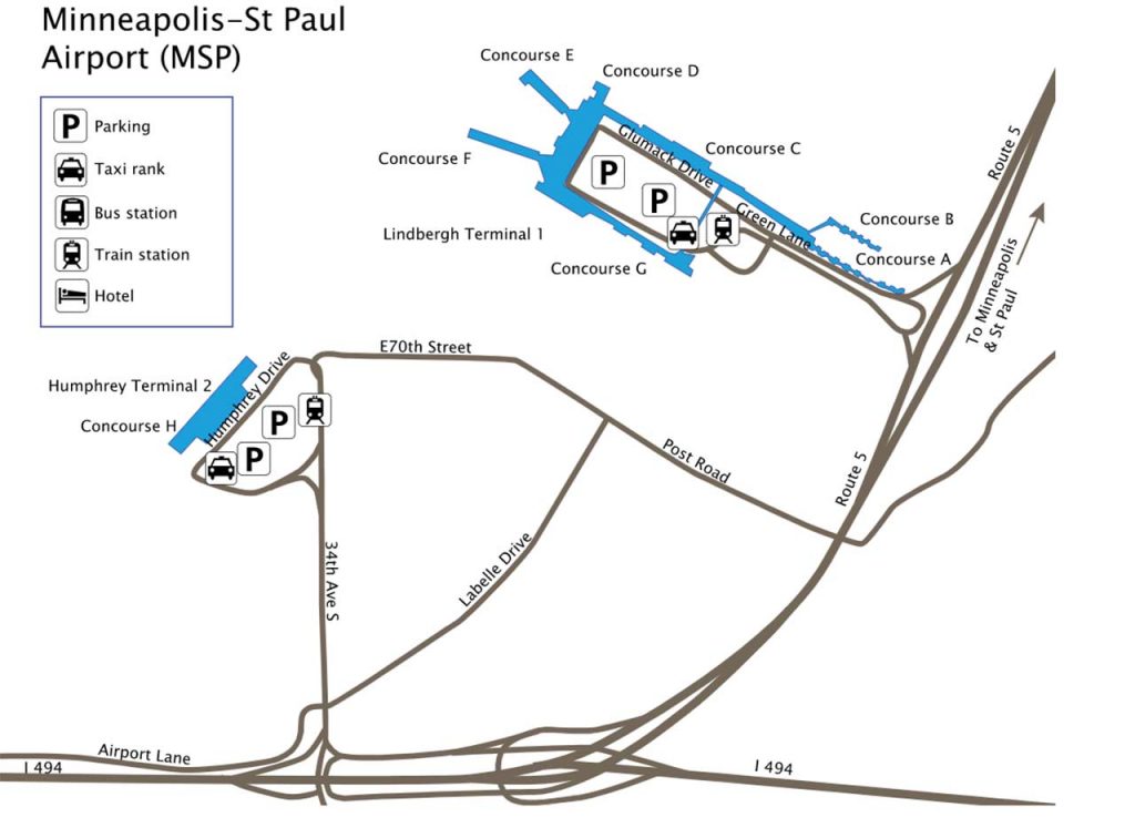 Parking at the Minneapolis-Saint Paul International Airport MSP